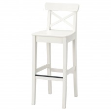 Барний стілець IKEA INGOLF білий 74 см (001.217.66)
