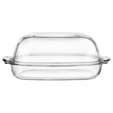Жаропрочная посуда с крышкой IKEA BUREN прозрачное стекло 42x26 см (002.145.91)
