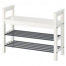 Скамья с полкой для обуви IKEA HEMNES белый 85x32 см (002.438.00)