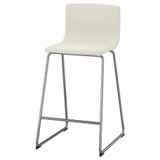 Барний стілець IKEA BERNHARD хромований білий 66 см (002.726.56)