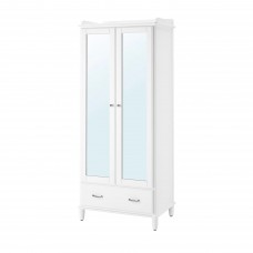 Гардероб IKEA TYSSEDAL белый зеркальное стекло 88x58x208 см (002.981.28)
