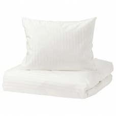 Комплект постільної білизни IKEA NATTJASMIN білий 150x200/50x60 см (003.371.77)