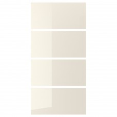 4 панелі для рами розсувних дверей IKEA HOKKSUND глянцевий світло-бежевий 100x201 см (003.738.01)