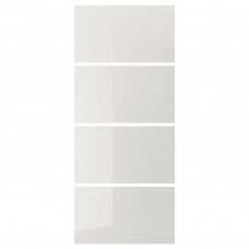 4 панели для рамы раздвижной двери IKEA HOKKSUND светло-серый 100x236 см (003.823.44)