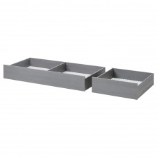 Ящик для постілі під ліжко IKEA HEMNES 2 шт. сірий 200 см (003.924.56)