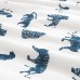 Комплект постільної білизни IKEA URSKOG тигр синій 150x200/50x60 см (003.950.25)