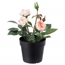 Искусственное растение в горшке IKEA FEJKA роза розовый 9 см (003.953.13)
