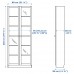 Шкаф-витрина IKEA BILLY серый 80x30x202 см (004.156.03)