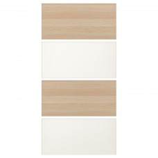 4 панели для рамы раздвижной двери IKEA MEHAMN беленый дуб белый 100x201 см (004.211.85)