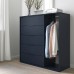 Комод з штангою для одягу IKEA NORDMELA чорно-синій 119x118 см (004.216.56)
