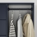 Комод з штангою для одягу IKEA NORDMELA чорно-синій 119x118 см (004.216.56)