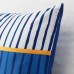 Подушка IKEA SANGLARKA полоска синий оранжевый 50x50 см (004.270.12)