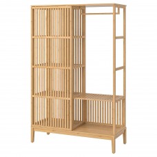 Відкрита шафа з розсувними дверима IKEA NORDKISA бамбук 120x186 см (004.394.68)