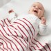 Одеяло детское IKEA RODHAKE в полоску белый красный 80x100 см (004.402.35)