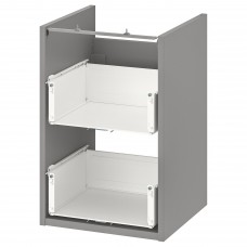 Шкафчик для умывальника IKEA ENHET серый 40x40x60 см (004.405.08)