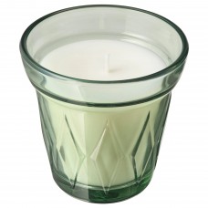 Свічка ароматична у склянці IKEA VALDOFT вранішня роса світло-зелений 8 см (004.422.96)