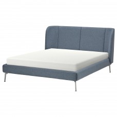 Каркас ліжка з оббивкою IKEA TUFJORD синій 140x200 см (004.464.02)