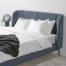 Каркас кровати с обивкой IKEA TUFJORD синий 140x200 см (004.464.02)