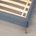 Каркас кровати с обивкой IKEA TUFJORD синий 140x200 см (004.464.02)