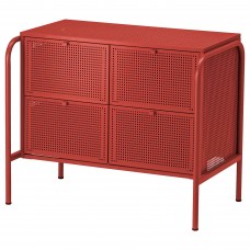 Комод з 4 шухлядами IKEA NIKKEBY червоний 84x70 см (004.514.98)