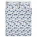 Комплект постільної білизни IKEA FINNOXEL білий синя квітка 200x200/50x60 см (004.607.23)