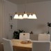 Канделябр IKEA FLUGBO 5 лампочок латунний скло (004.634.39)