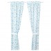 Штори із зав’язками IKEA JATTELIK білий динозавр синій 120x300 см (004.641.65)