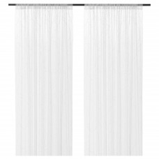 Гардини IKEA LILLEGERD біле листя 145x300 см (004.647.83)
