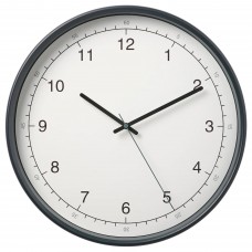 Настенные часы IKEA TAGGAD белый серый 38 см (004.662.92)
