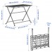 Садовый стол IKEA TARNO черный светло-коричневый 100x54 см (004.690.21)