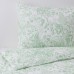 Комплект постільної білизни IKEA SKOGSSTARR зелений 150x200/50x60 см (004.717.93)
