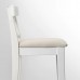 Барний стілець IKEA INGOLF білий бежевий 65 см (004.787.37)