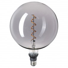 LED лампочка E27 200 лм IKEA ROLLSBO регулювання яскравості кругла сірий прозоре скло 200 мм (004.885.76)
