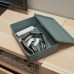 Коробка з кришкою IKEA KUGGIS бірюзовий 18x26x8 см (004.895.14)