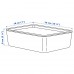 Коробка з кришкою IKEA KUGGIS бірюзовий 18x26x8 см (004.895.14)
