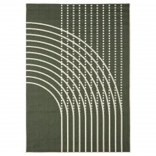 Безворсовий килим IKEA TOMMERBY темно-зелений кремово-білий 160x230 см (004.952.04)