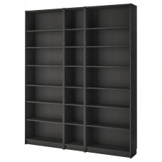 Стелаж для книг IKEA BILLY чорно-коричневий 200x28x237 см (090.204.71)