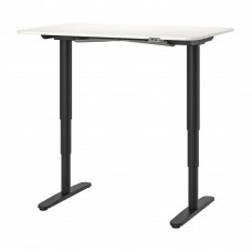 Письмовий стіл-трансформер IKEA BEKANT білий чорний 120x80 см (090.225.21)