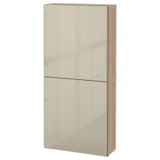 Навесной шкаф IKEA BESTA беленый дуб 60x22x128 см (090.675.95)