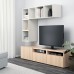 Комбинация шкафов под TV IKEA BESTA / EKET белый беленый дуб 180x40x170 см (091.927.40)
