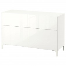 Комбінація шаф та стелажів IKEA BESTA білий 120x40x74 см (091.952.44)