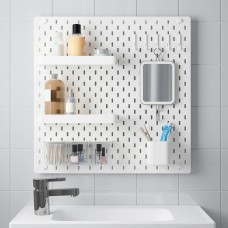 Комбінація перфорованої дошки IKEA SKADIS білий 56x56 см (092.165.95)