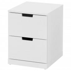 Комод з 2 шухлядами IKEA NORDLI білий 40x54 см (092.398.27)