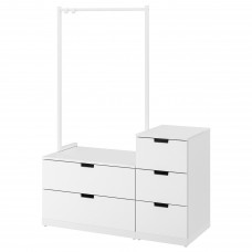 Комод з 5 шухлядами IKEA NORDLI білий 120x169 см (092.952.86)