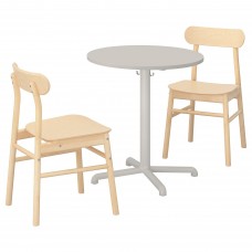 Стіл і 2 стільці IKEA STENSELE / RONNINGE світло-сірий світло-сірий 70 см (092.971.29)