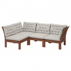 Модульний кутовий 3-місний диван IKEA APPLARO коричневий сірий 143/223x80x80 см (093.038.37)