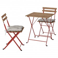 Стіл і 2 стільці IKEA TARNO сад балкон червоний сірий (093.087.45)