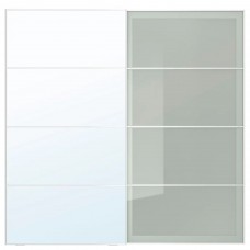Пара розсувних дверцят IKEA AULI / SEKKEN дзеркальне скло матове скло 200x201 см (093.111.92)
