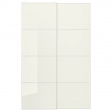 Пара раздвижных дверей IKEA FARVIK белое стекло 150x236 см (093.116.20)