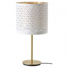 Лампа настольная IKEA NYMO / SKAFTET белый латунь латунь 24x30 см (093.193.10)